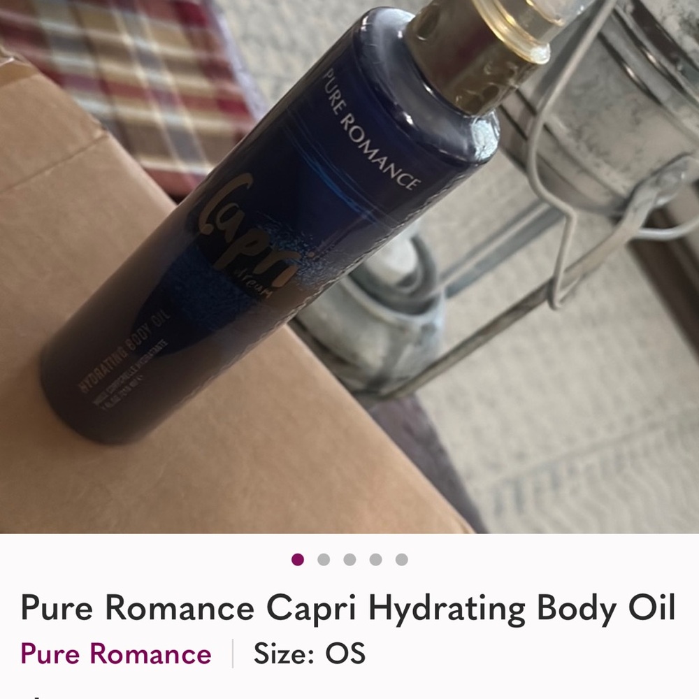 Pure Romance Capri Body Oil - Deep Blue